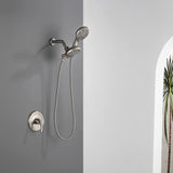 Dual Shower Head System with High-Pressure 7-Function Rain Shower Head