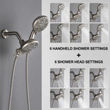 Dual Shower Head System with High-Pressure 7-Function Rain Shower Head