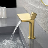 Flat Spout Waterfall Basin Tap with Single Lever Mixer