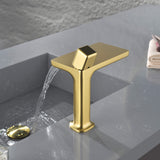 Flat Spout Waterfall Basin Tap with Single Lever Mixer