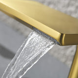 Flat Spout Waterfall Basin Tap with Single Lever Mixer
