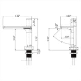 Flat Spout Waterfall Basin Tap with Single Lever Mixer