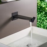 Wall-Mounted Bathroom Sink Faucet with Creative Single Handle Design