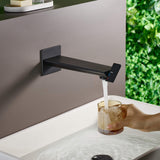 Wall-Mounted Bathroom Sink Faucet with Creative Single Handle Design