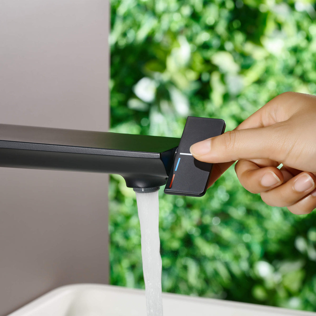 Wall-Mounted Bathroom Sink Faucet with Creative Single Handle Design