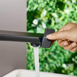 Wall-Mounted Bathroom Sink Faucet with Creative Single Handle Design