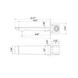 Wall-Mounted Bathroom Sink Faucet with Creative Single Handle Design