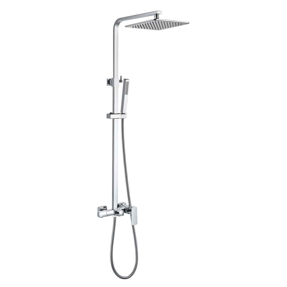3-Function Shower System with Rainfall Shower Head Handheld Sprayer and Tub Spout Wall-Mounted