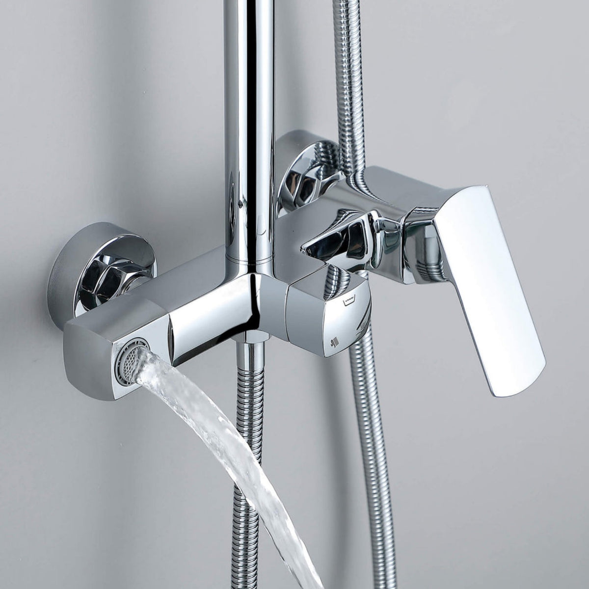 3-Function Rain Shower System with High Pressure Head and Adjustable Handheld Spray