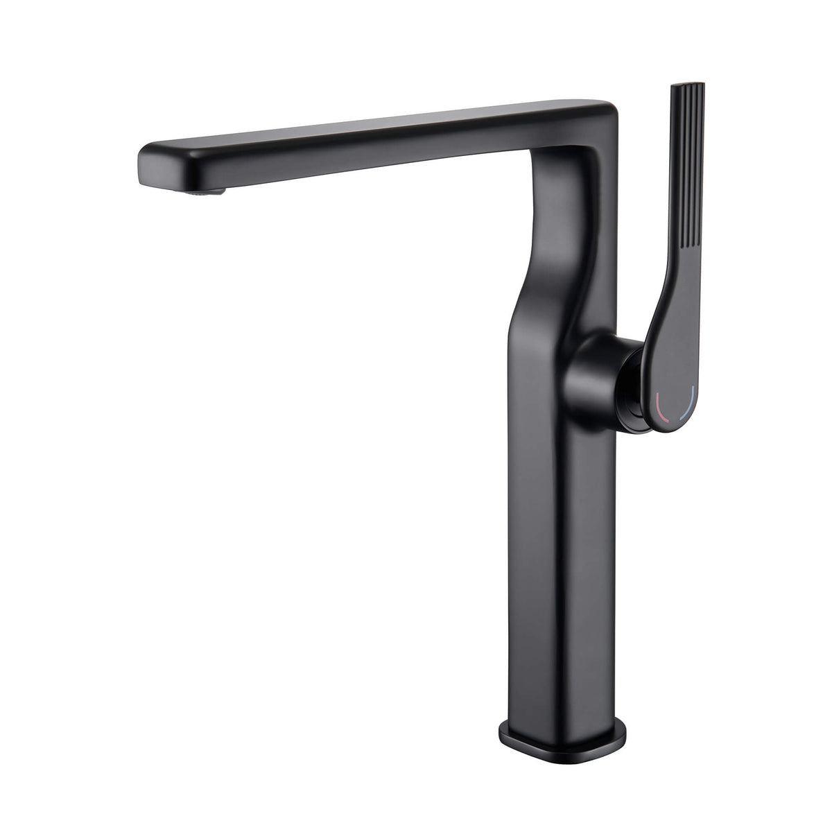 Tall Single-Handle Vessel Sink Faucet with Rectangular Spout