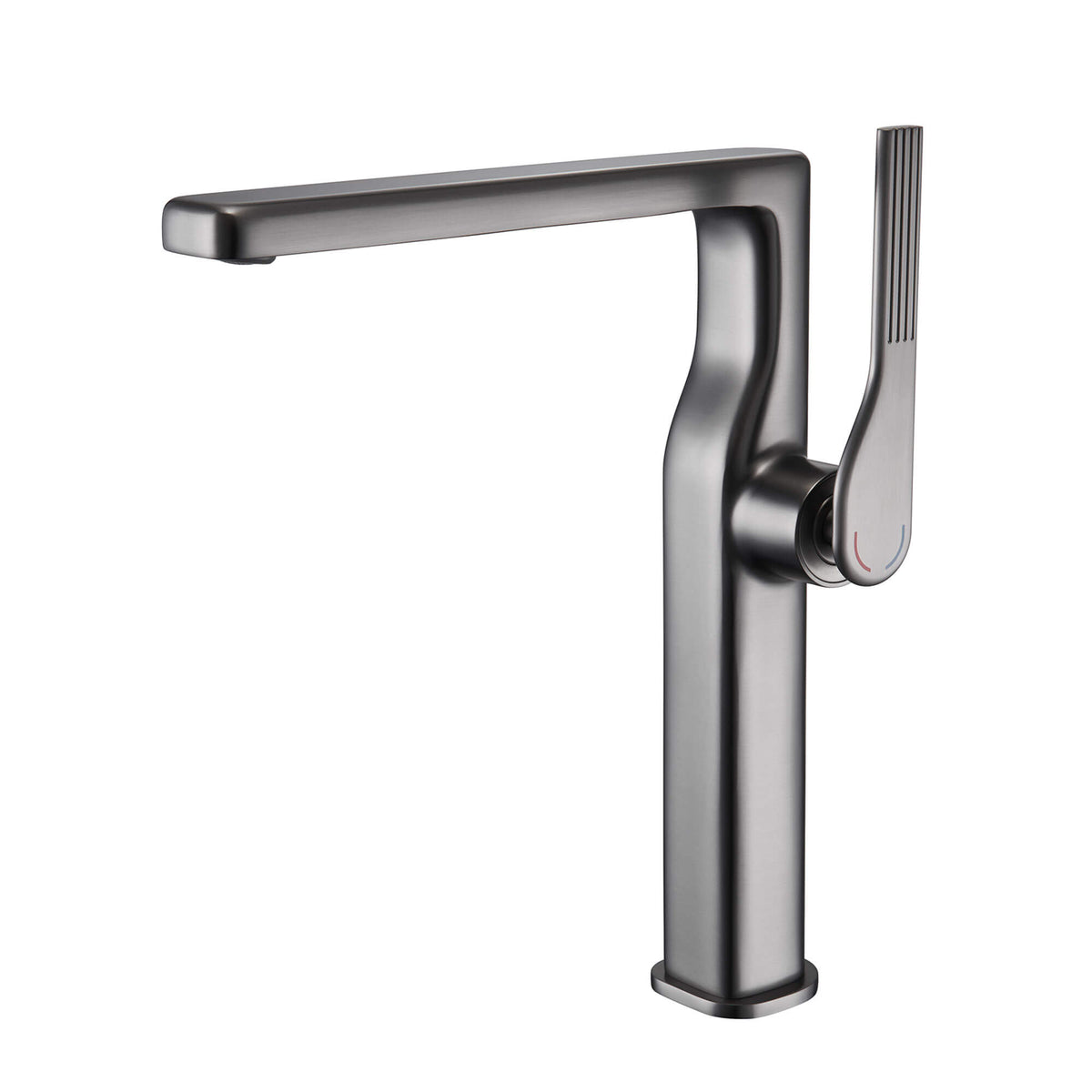 Tall Single-Handle Vessel Sink Faucet with Rectangular Spout