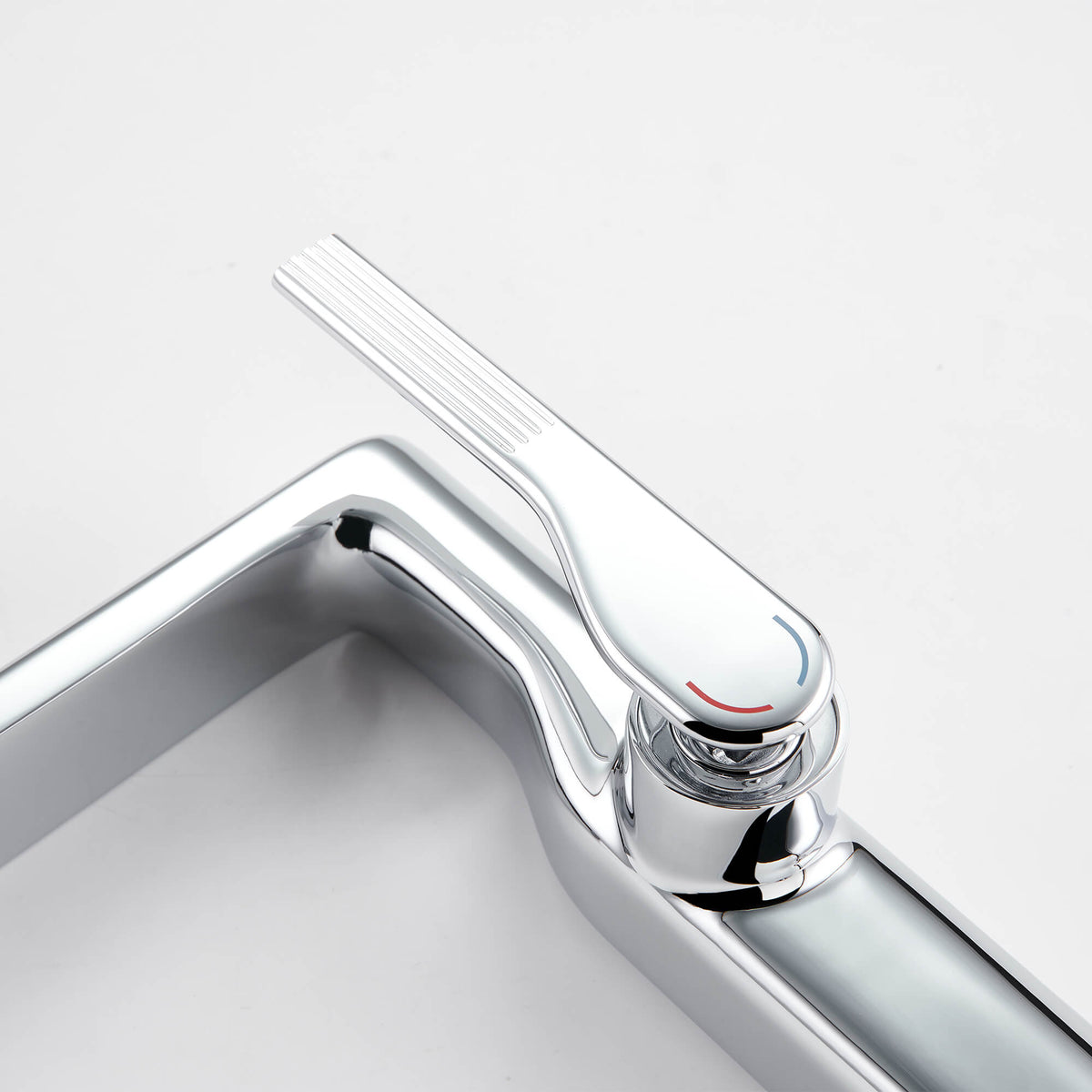 Tall Single-Handle Vessel Sink Faucet with Rectangular Spout