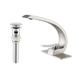 C-Shaped Sculptural Faucet with Open Lever Handle