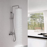 Outdoor Shower Kit with Stainless Steel 10 Inch High Pressure Shower Head and Handheld Spray JK0147