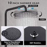 Outdoor Shower Fixtures with 10" Rainfall Shower Head and Dual Handle Control