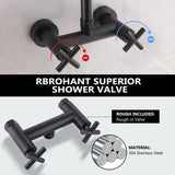 Outdoor Shower Fixtures with 10" Rainfall Shower Head and Dual Handle Control
