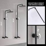 Outdoor Shower Fixtures with 10" Rainfall Shower Head and Dual Handle Control