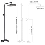 Outdoor Shower Fixtures with 10" Rainfall Shower Head and Dual Handle Control