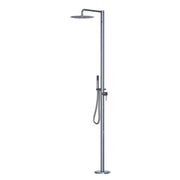 Pool & Beach Freestanding Outdoor Shower Tower with Handheld Wand