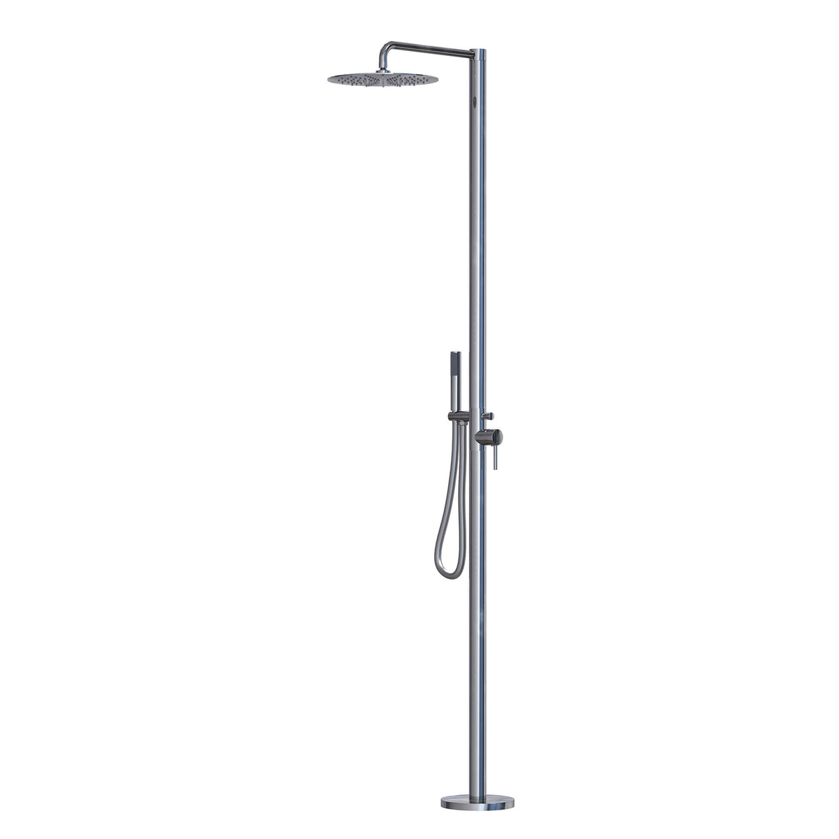 Pool & Beach Freestanding Outdoor Shower Tower with Handheld Wand