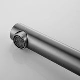 Modern Brass Bathroom Faucet Single-Hole Basin Mixer Tap with Knurled Handle