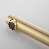 Modern Brass Bathroom Faucet Single-Hole Basin Mixer Tap with Knurled Handle