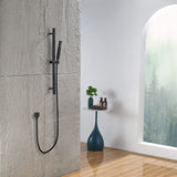 Square Handheld Shower Head with Slide Bar High-Pressure Hand Shower with Adjustable Rail