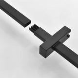 Square Handheld Shower Head with Slide Bar High-Pressure Hand Shower with Adjustable Rail
