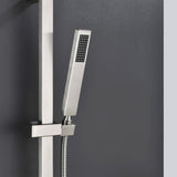 Square Handheld Shower Head with Slide Bar High-Pressure Hand Shower with Adjustable Rail