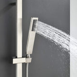 Square Handheld Shower Head with Slide Bar High-Pressure Hand Shower with Adjustable Rail