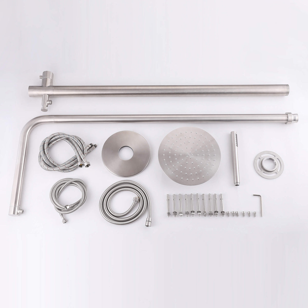 316 Stainless Steel Outdoor Shower with 10-Inch Rain Shower Head and Handheld Sprayer