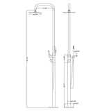 316 Stainless Steel High-Pressure Outdoor Shower with Handheld & Overhead Shower