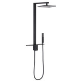 Wall-Mounted Stainless Steel Shower System with Handheld Showerhead (Valve Not Included)
