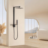 Wall-Mounted Stainless Steel Shower System with Handheld Showerhead (Valve Not Included)