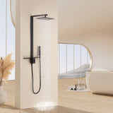 Wall-Mounted Stainless Steel Shower System with Handheld Showerhead (Valve Not Included)