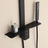 Wall-Mounted Stainless Steel Shower System with Handheld Showerhead (Valve Not Included)