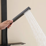 Wall-Mounted Stainless Steel Shower System with Handheld Showerhead (Valve Not Included)