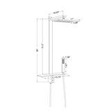 Wall-Mounted Stainless Steel Shower System with Handheld Showerhead (Valve Not Included)