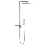 Wall-Mounted Stainless Steel Shower System with Handheld Showerhead (Valve Not Included)