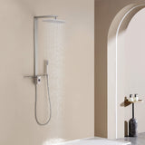 Wall-Mounted Stainless Steel Shower System with Handheld Showerhead (Valve Not Included)