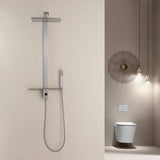 Wall-Mounted Stainless Steel Shower System with Handheld Showerhead (Valve Not Included)