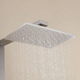 Wall-Mounted Stainless Steel Shower System with Handheld Showerhead (Valve Not Included)