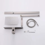 Wall-Mounted Stainless Steel Shower System with Handheld Showerhead (Valve Not Included)