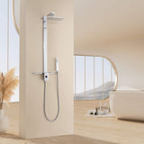 Wall-Mounted Stainless Steel Shower System with Handheld Showerhead (Valve Not Included)