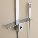 Wall-Mounted Stainless Steel Shower System with Handheld Showerhead (Valve Not Included)