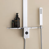 Wall-Mounted Stainless Steel Shower System with Handheld Showerhead (Valve Not Included)