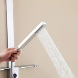 Wall-Mounted Stainless Steel Shower System with Handheld Showerhead (Valve Not Included)