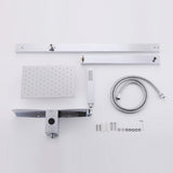 Wall-Mounted Stainless Steel Shower System with Handheld Showerhead (Valve Not Included)