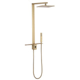 Wall-Mounted Stainless Steel Shower System with Handheld Showerhead (Valve Not Included)