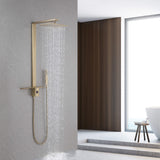 Wall-Mounted Stainless Steel Shower System with Handheld Showerhead (Valve Not Included)